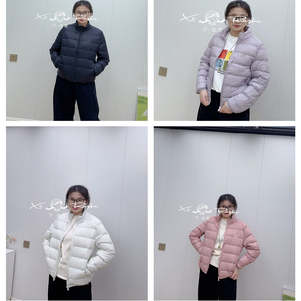 纯原单！！无补货！学生党青少年少女JE轻薄立领休闲羽绒服