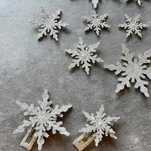 韩国进口多尺寸船舵大雪花切片单层双层手工diy发夹饰品装 饰材料