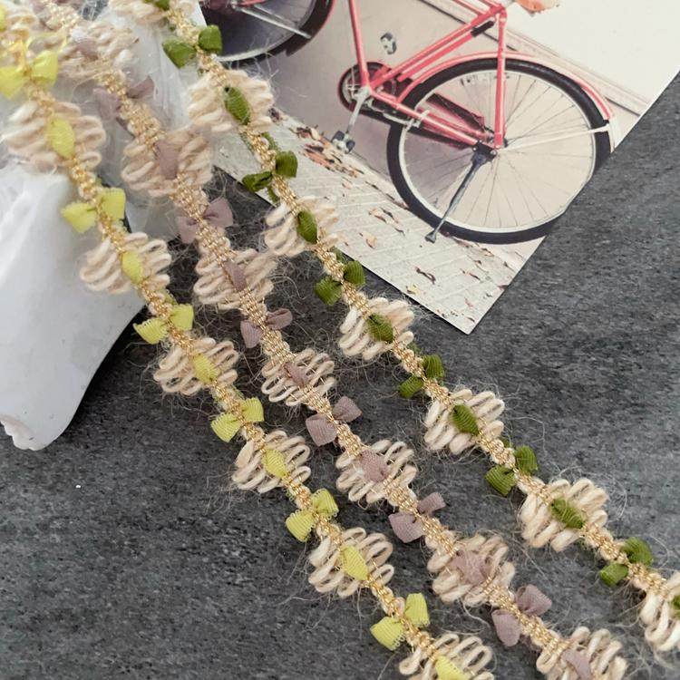 日本进口MOKUBA木马混麻小花蕾丝花边手工diy饰品夹发箍娃衣材料