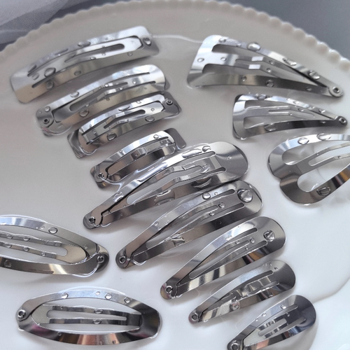 沾水不生锈系列布艺包夹掰掰bb夹手工diy头饰品边碎发夹配件材料