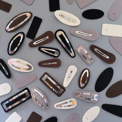 韩国进口常用色1.2mm不织布bb掰掰夹底片手工布艺包夹钩织发夹底