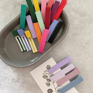 日本螺纹包夹半成品鸭嘴夹5和6厘米平夹手工diy饰品发夹基础材料