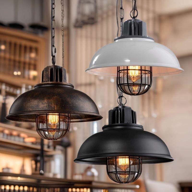 工业风创意个性阳台单头铁艺餐厅吧台咖啡厅复古装饰美式乡村吊灯