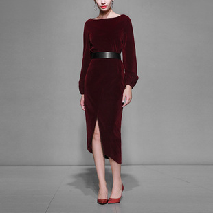 秋冬季女装2022新款气质名媛两件套丝绒卫衣上衣长裙裙子套装