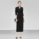 气质静奢风设计感翻领小黑裙收腰显瘦百搭西装 2026春季 新款 裙长裙