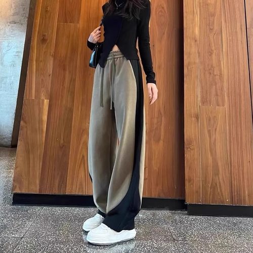 清仓捡漏专柜撤回~秋冬加绒加厚香蕉裤高腰显瘦宽松阔腿运动裤子