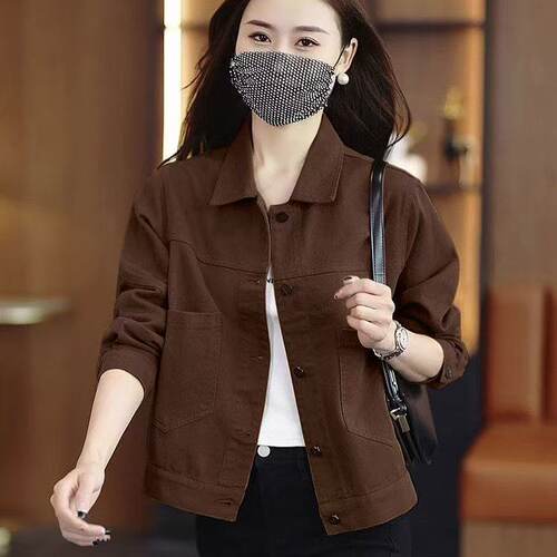 春秋短款牛仔外套女小个子百搭