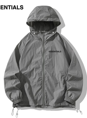 ESSENTIALS防晒衣男款户外专用钓鱼冰丝皮肤衣遮阳夏季防紫外线