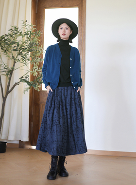 ZAN原创秋冬新款棉麻半身裙女百搭文艺复古长裙宽松休闲显瘦A字裙