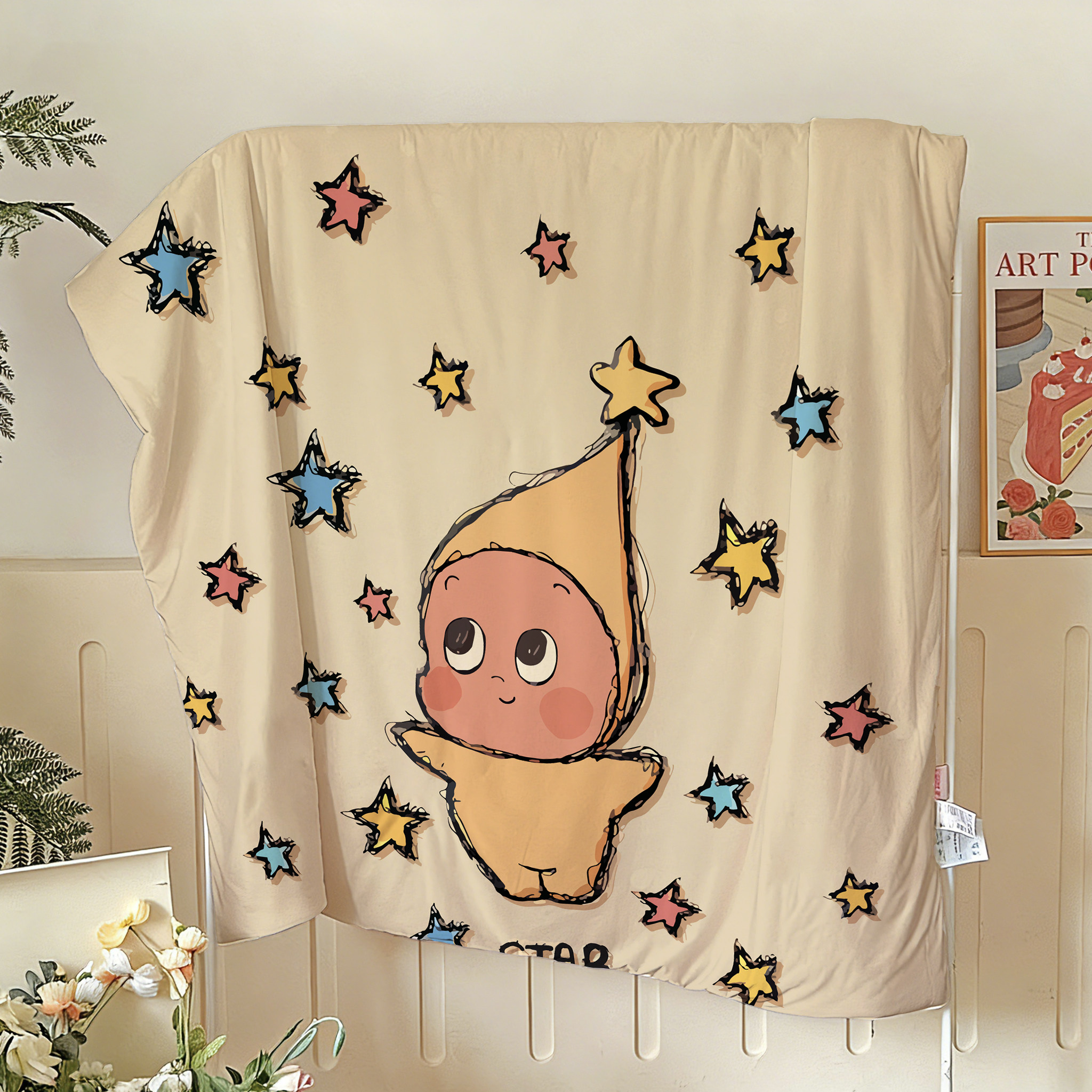 星星人纯棉夏凉被全棉空调被儿童夏被午睡薄被子幼儿园小被子