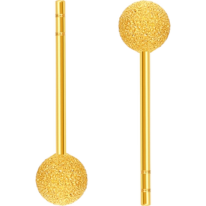 潮宏基至简小金球足金耳钉黄金耳饰闪耀高光轻奢情人节礼物计价