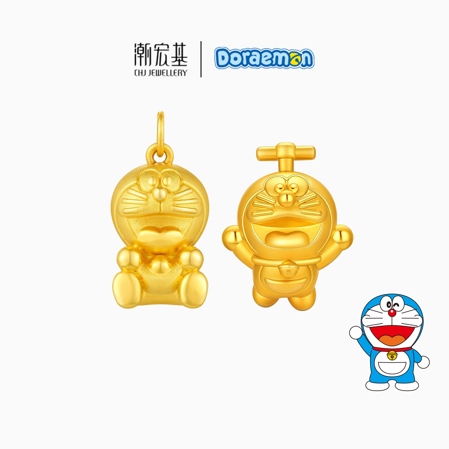 潮宏基哆啦A梦S925银吊坠