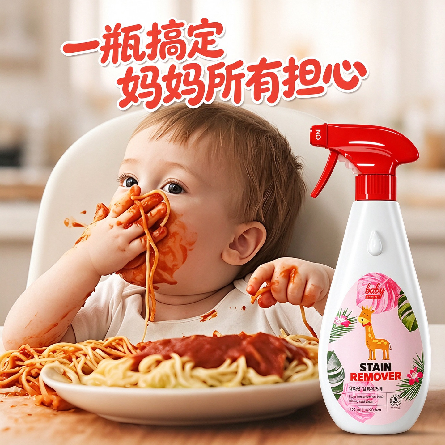婴儿宝宝专用衣物清洗剂强力去除果渍奶渍衣服顽固污渍儿童洗衣液