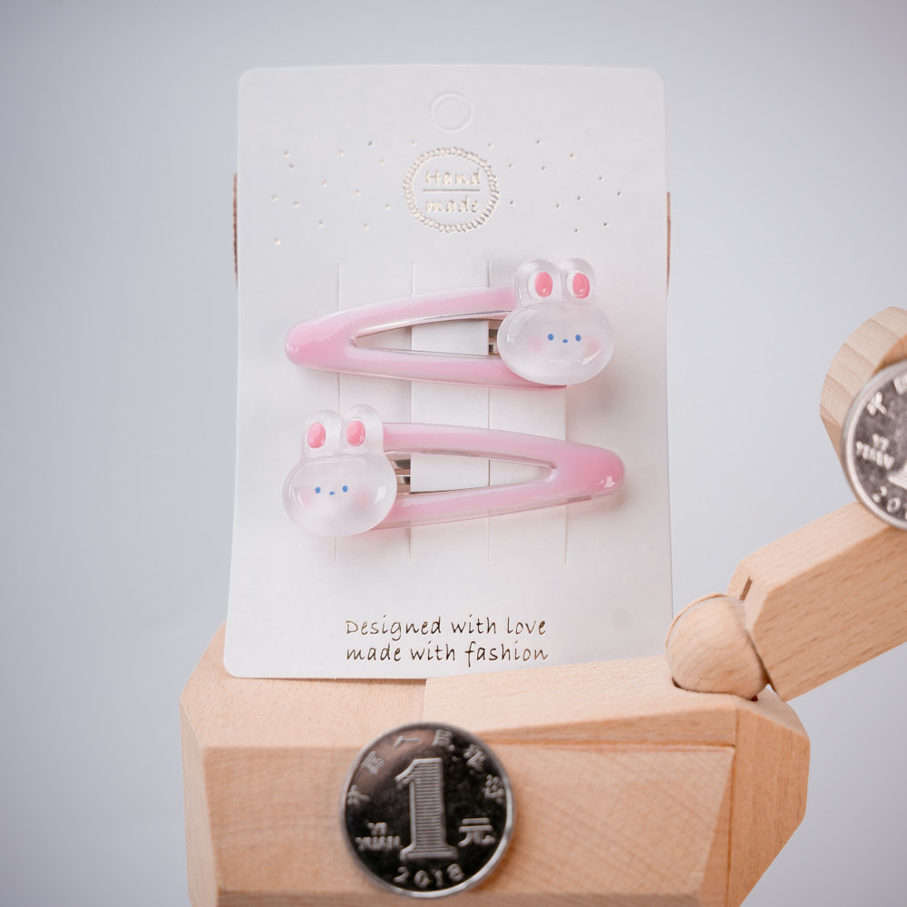 五对包邮夏日果冻儿童卡通啪啪夹后脑勺碎发夹女生刘海夹侧边夹