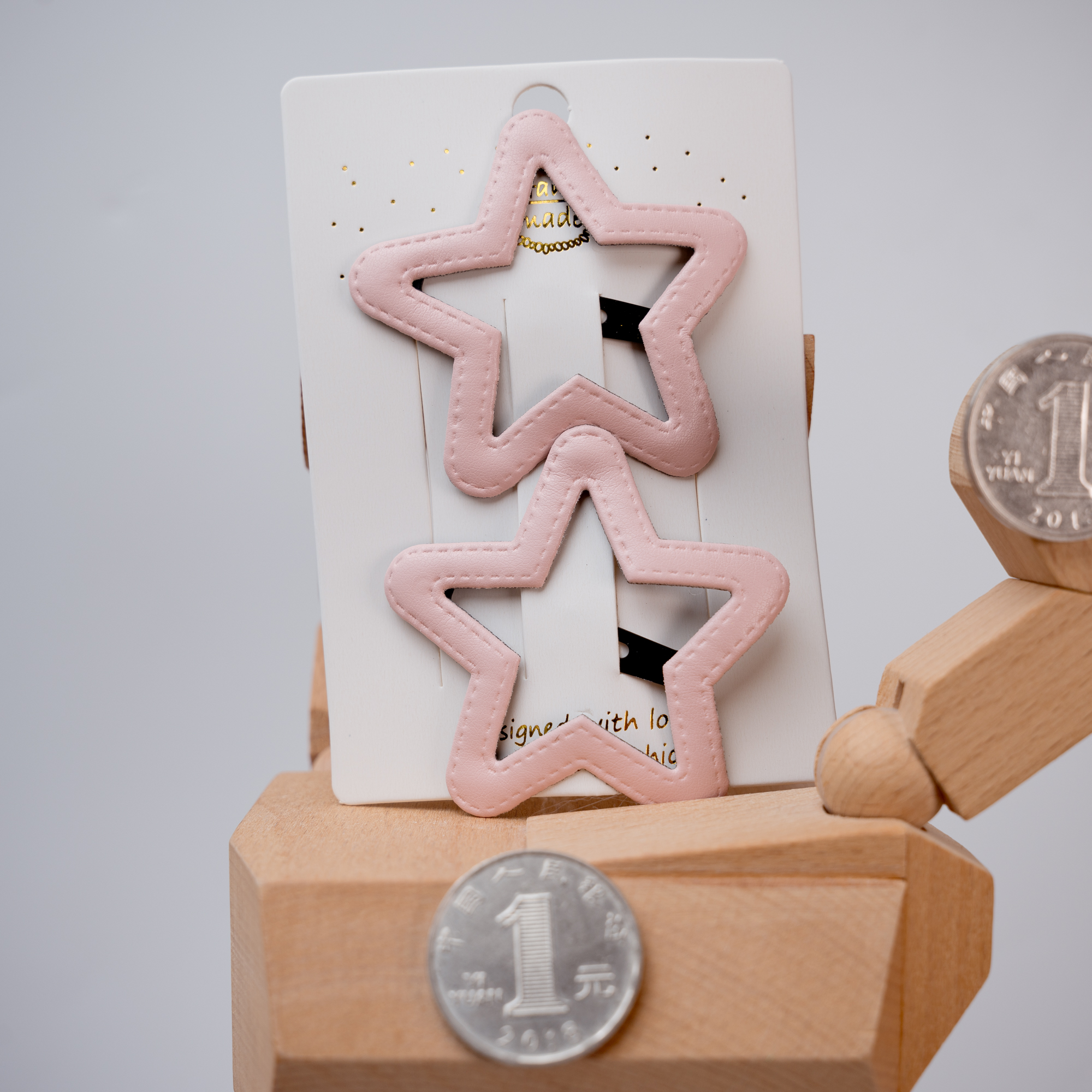 五对包邮PU星星儿童掰掰夹后脑勺碎发夹防生锈刘海夹侧边夹头饰品