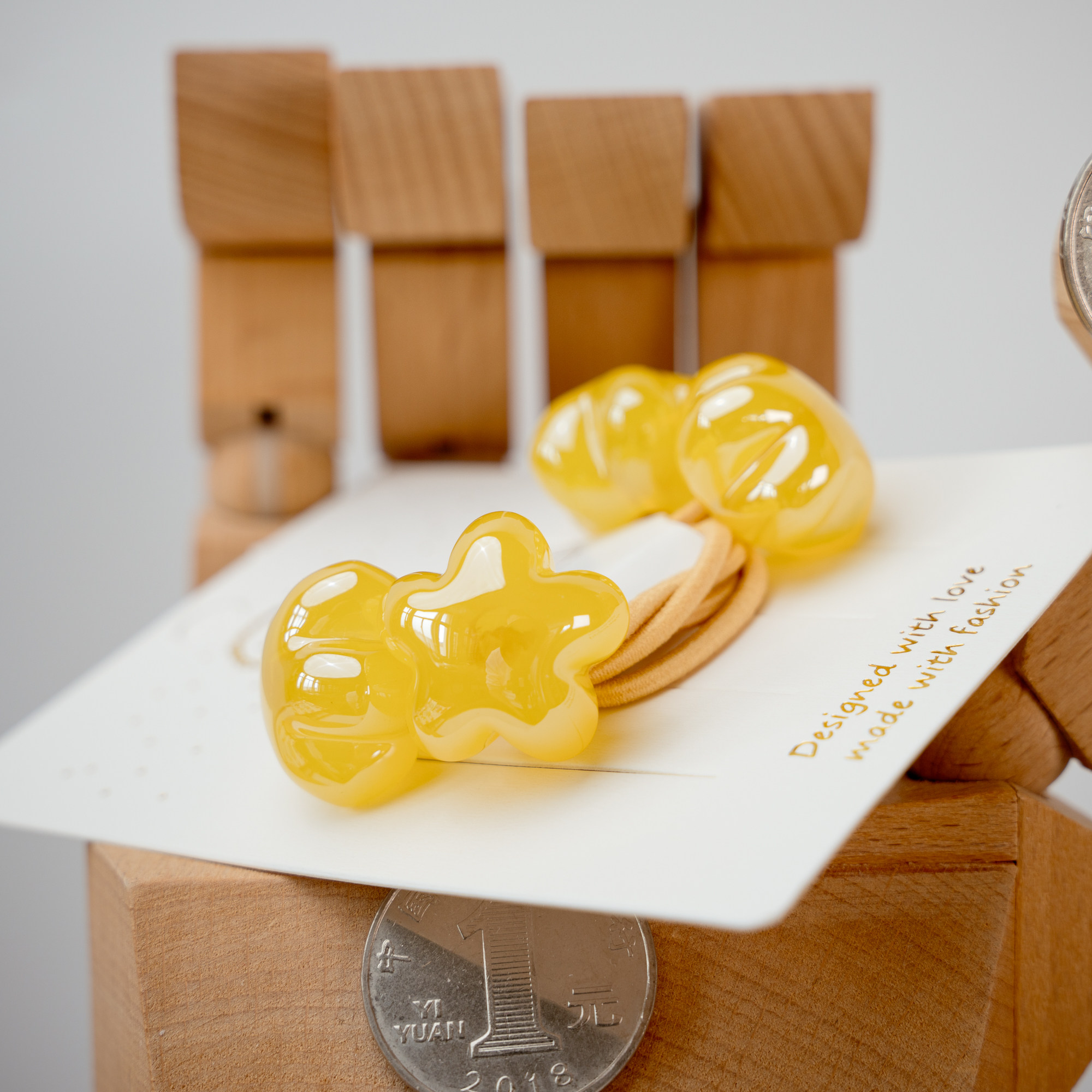 五对包邮精致果冻儿童双头发绳小学生花朵绕绕橡皮筋扎得紧不易滑