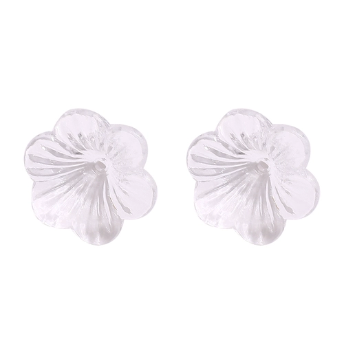 Прозрачные бусины, серьги ручной работы, ожерелье, аксессуары, в цветочек