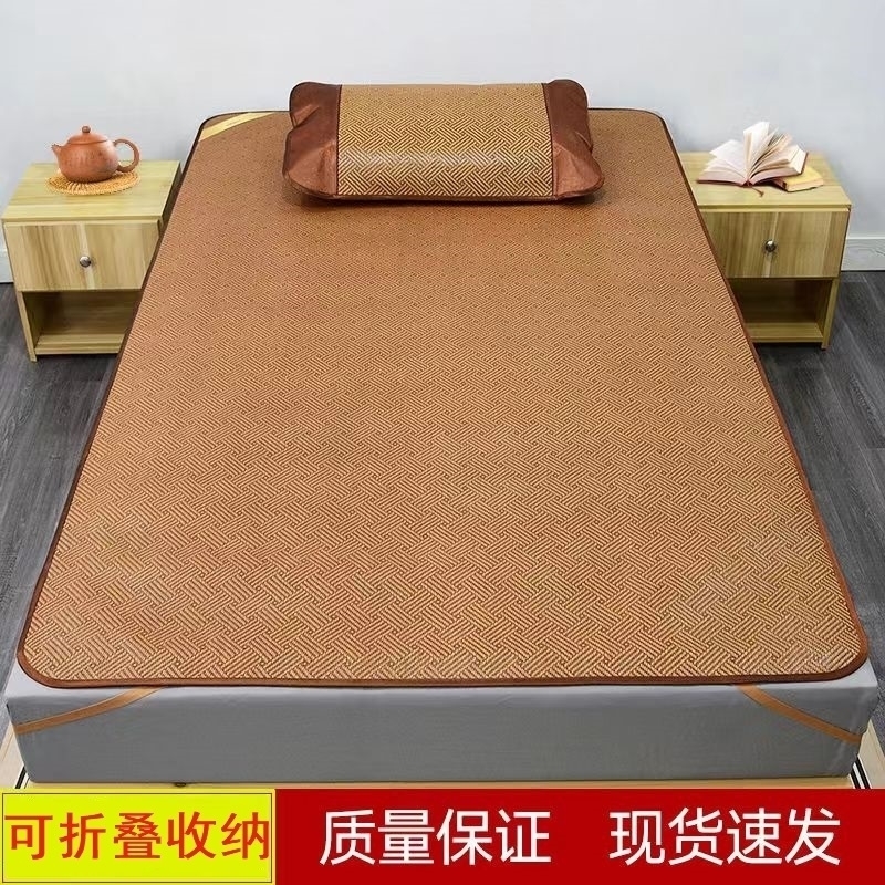 草席1.8双人床凉席1.5米1.2m草席藤编0.9m席子可折叠单人学生宿舍