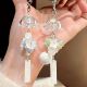 新款 冰雪枫叶茉莉花风铃甜美挂件高颜值手机饰品串珠相机创意挂链