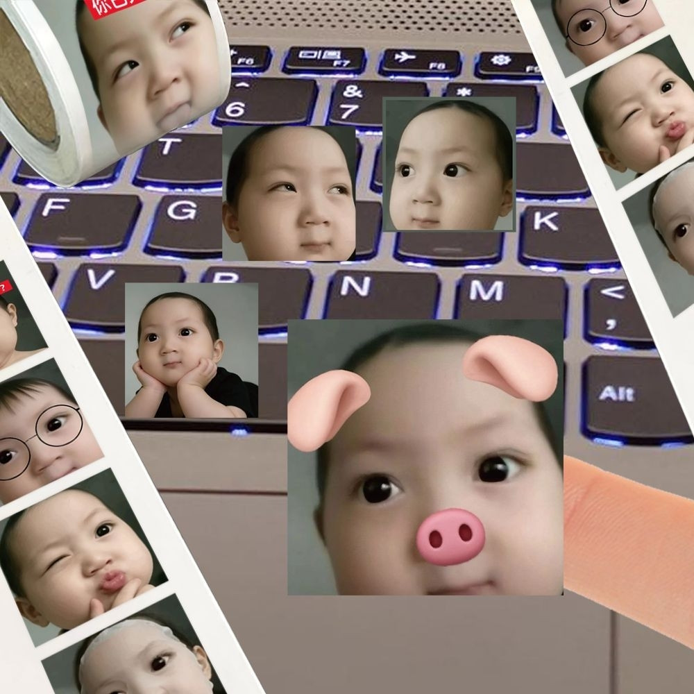 星小孩表情包搞笑卷卷贴图片