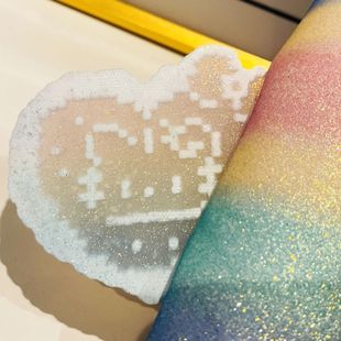 格力利特粉色细粉细闪烫布烫拼豆烫豆布拼豆团专用纸格利特发光布