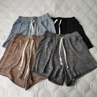阔腿热裤 不变形 宽松休闲家居睡裤 女夏季 潮 柔糯轻薄针织运动短裤