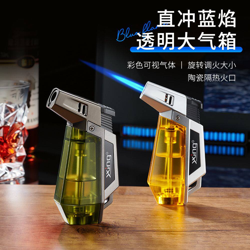 创意充气直冲防风打火机雪茄焊枪高温小喷枪男生礼品户外用品
