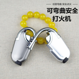 新款烟斗雪茄弯头充气打火机微型气焊枪便携式户外直冲防风烧烤枪