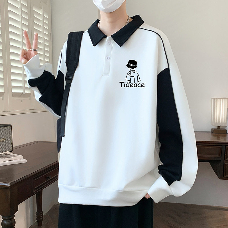 青少年无帽卫衣男秋季2025潮牌初高中学生长袖t恤大童男孩上衣潮