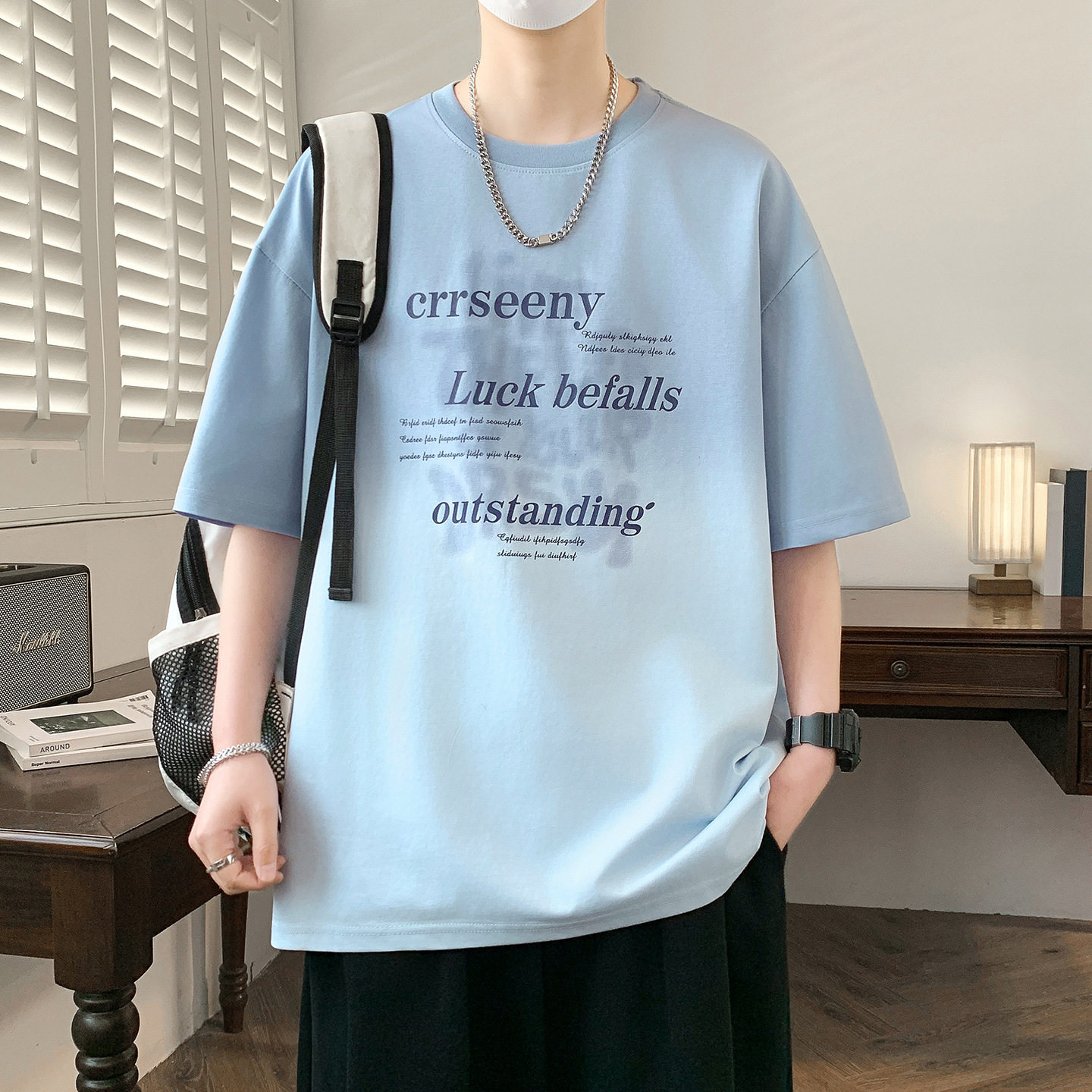 青少年短袖t恤男2026夏季高中初中学生渐变半袖大童夏装宽松上衣T