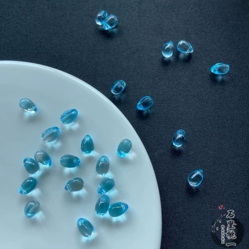 50 шт., стеклянная капля воды, 6*9 мм, маленькая капля воды, поперечное отверстие, сделай сам, заколка для волос, повязка на голову, серьги, материал, стеклянные бусины