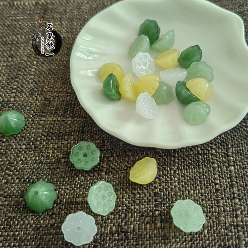 琉璃莲蓬通孔不掉皮不掉色diy手工编织手链项链吊坠耳饰发饰配件