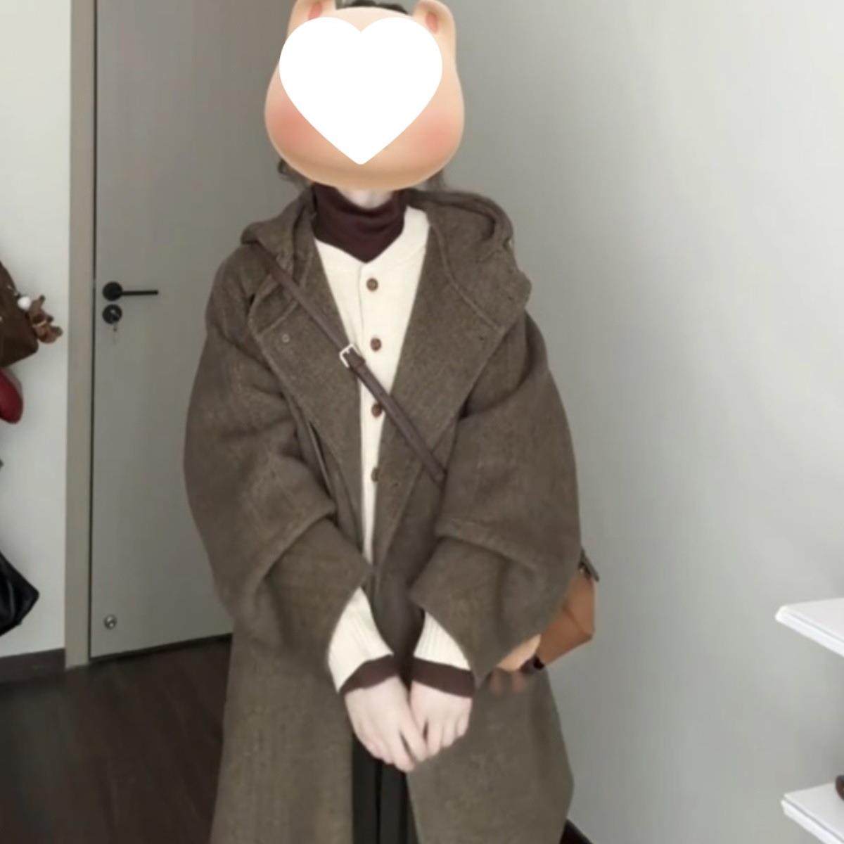 感连帽呢子大衣女新款秋冬毛呢外套韩系小个子冬天中长款,女装/女士精品,大码呢大衣,淘宝优惠券,粉丝福利购,淘宝优惠卷