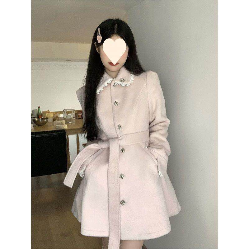 娃娃领小香风毛呢外套女冬季2025新款收腰显瘦小个子气质呢子大衣,女装/女士精品,大码呢大衣,淘宝优惠券,粉丝福利购,淘宝优惠卷