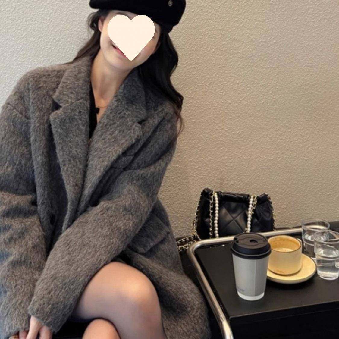 韩系短款毛呢外套女款2025新款秋冬季感呢子大衣气质灰百搭黑,女装/女士精品,大码呢大衣,淘宝优惠券,粉丝福利购,淘宝优惠卷