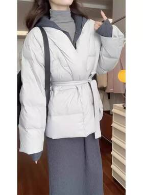 今年流行漂亮韩剧女主穿搭级感千金风棉衣棉服连衣裙套装秋冬季