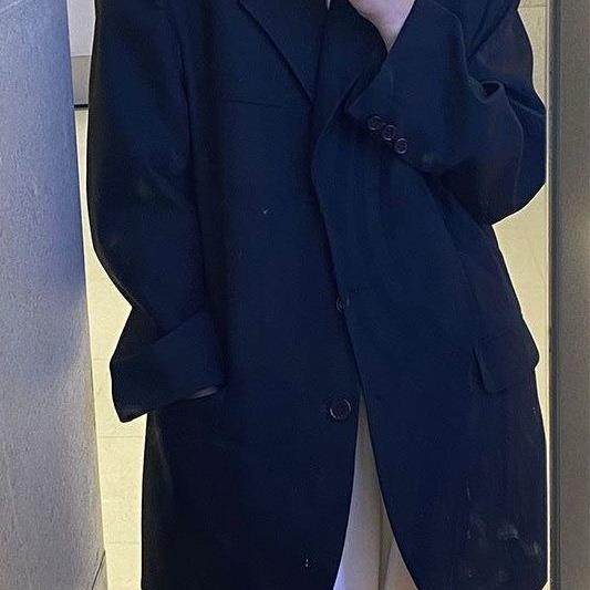 黑色西装外套女2025春秋新款韩版宽松学生中长款上衣休闲小西服女,女装/女士精品,西装,淘宝优惠券,粉丝福利购,淘宝优惠卷