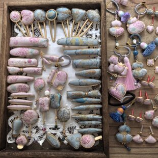 苏苏的苏原创手作发夹发饰新中式国风配饰儿童礼物月兔桂花张国权