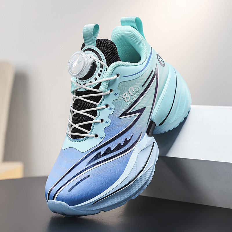 跑步鞋男童2026新款春秋季中大童减震轻便运动鞋男孩专业竞速皮面