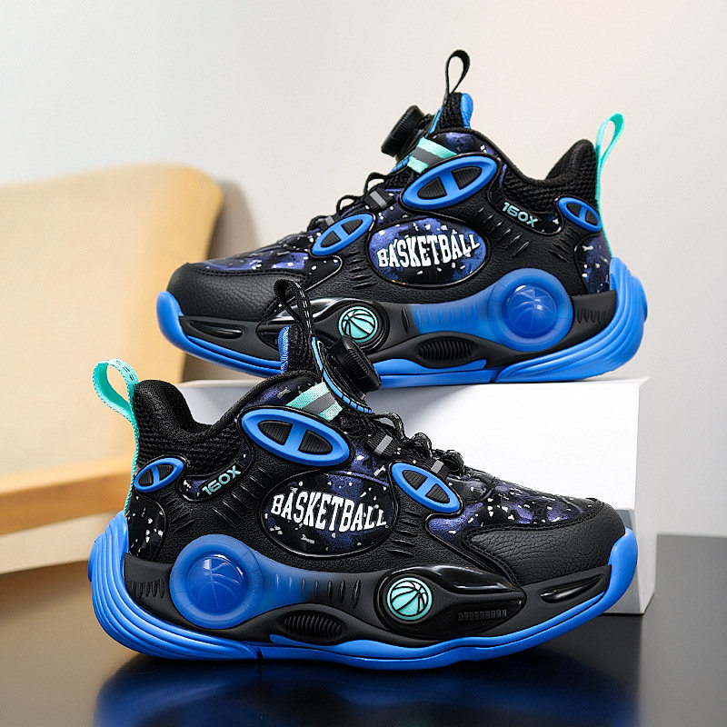 男童鞋篮球鞋2026新款秋冬款皮面防水小学生中大童男孩儿童运动鞋