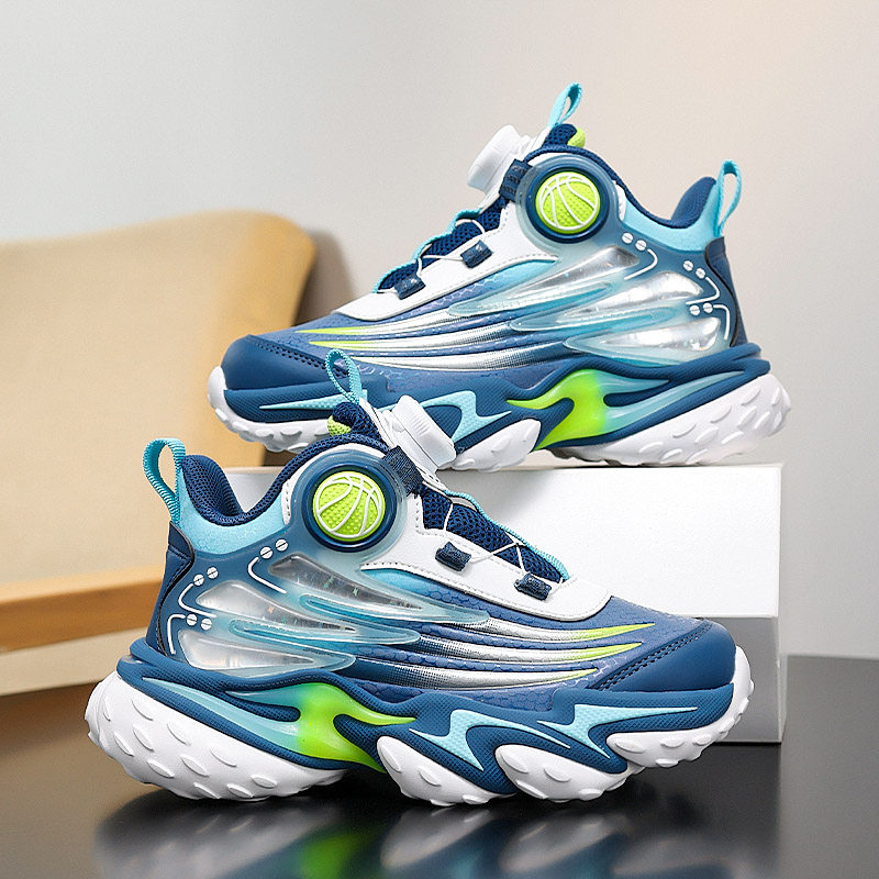 儿童篮球鞋男童鞋秋冬款2026新款运动鞋中大童男孩跑步鞋皮面防水