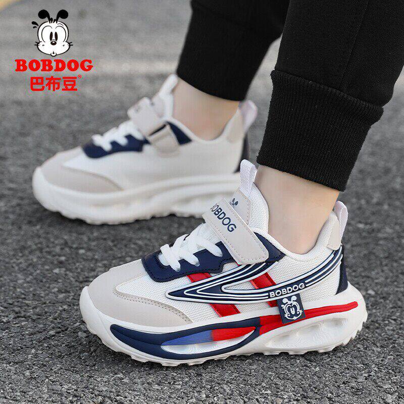 巴布豆男童运动鞋春夏款网面透气魔术贴阿甘鞋中大童软底休闲鞋子