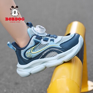 巴布豆男童跑步鞋儿童运动鞋单网镂空夏天2026新款软底休闲男孩子