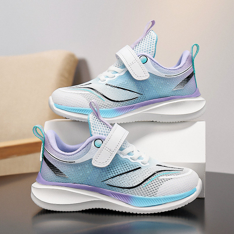 男童运动鞋夏季新款网面透气中大童男孩跑步鞋儿童单网鞋夏天薄款