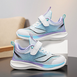 男童运动鞋夏季新款网面透气中大童男孩跑步鞋儿童单网鞋夏天薄款