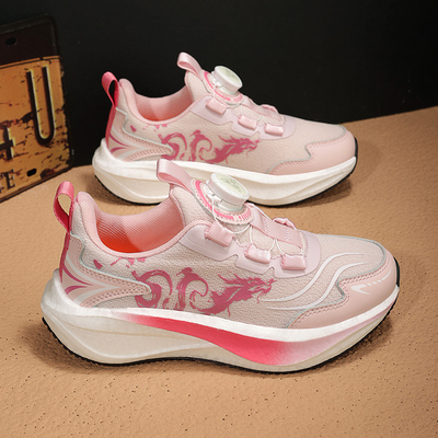 女童跑步鞋爆米花摩擦有声音儿童运动鞋大童女孩网面透气轻便春季