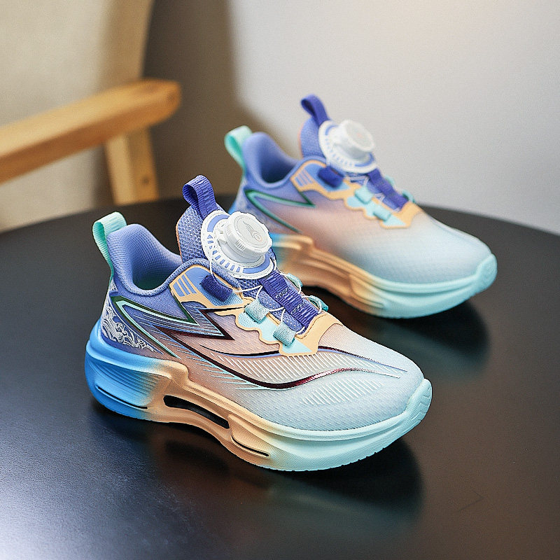 男童鞋子2026新款春季旋转扣儿童跑步鞋中大童轻便减震男孩运动鞋