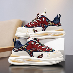 国潮爆款联名男童鞋子秋季2026新款透气儿童帆布运动鞋大童跑步鞋