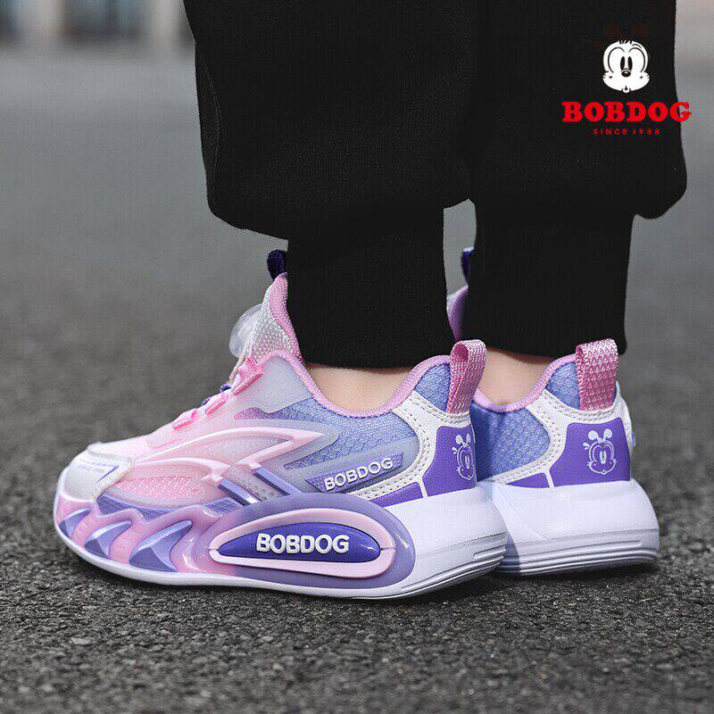 巴布豆正品女童跑步鞋儿童运动鞋篮球鞋网鞋网面透气2026新款女孩