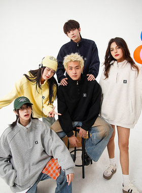 XZ707-1-WY6780-p70-限价98   半拉链卫衣 成分：棉65 聚酯纤维35